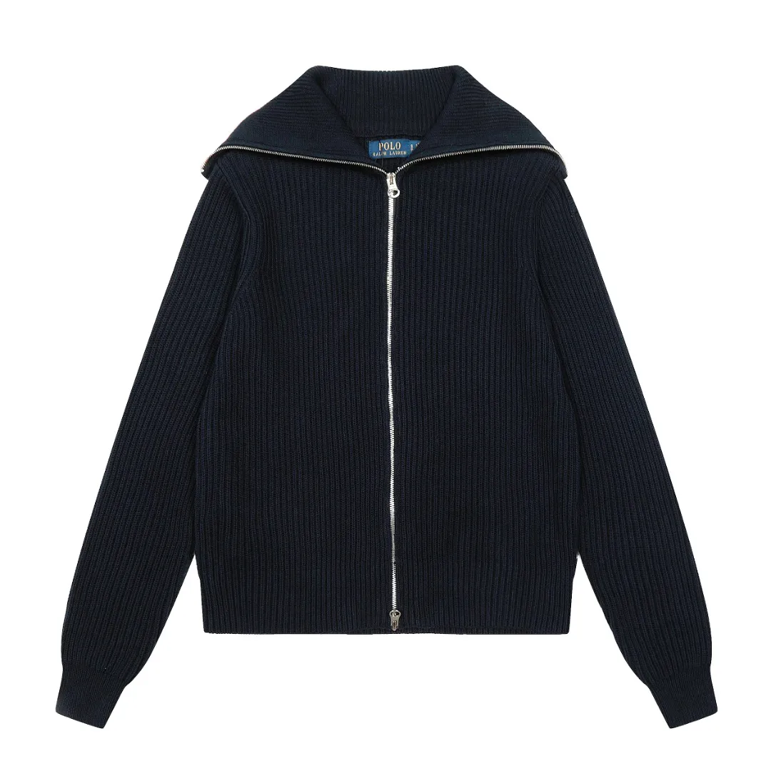 P300 top quality" Style number: DS051# (not off the shelves all year round) [Ralph Lauren large lapel solid color basic full zipper goddess style knitted cardigan] ✅Ralph Lauren Lazy large lapel double zipper classic goddess style knitted new coat ✅Main supplier platform live broadcast Wholesale entity Wholesale entity Replenish when out of stock Not off the shelf ✅ZP quality 1:1 version Scan the code to enter the GF website Counter quality ✅Details and quality are the only one in Guangzhou. Imported quality cotton yarn, focusing on high-end, cost-effective, good quality needless to say. ✅Restore the original version. The maximum size can be worn up to 160 pounds. Loose, comfortable and stress-free. ✅The upper body is simple and easy to put on. A must-have for goddess ootd. Good-looking clothes are never picky. A must-have for goddesses. Recommended for wardrobe. Size: S-XL. Color: black, white, gray, navy.